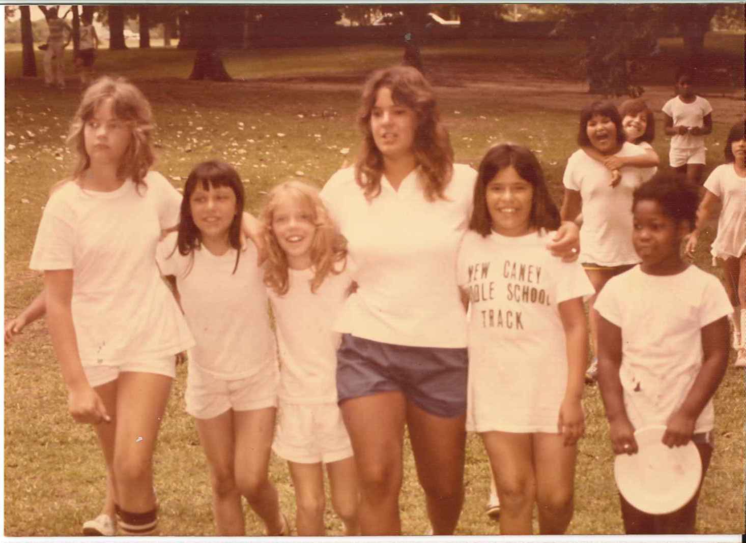 Older photo of Austin Sunshine Camp councilors with campers in Austin, TX